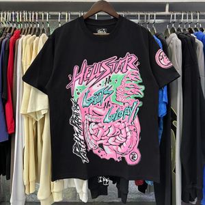 Chemise de créateur T-shirts pour hommes T-shirts à manches courtes Hommes Femmes Streetwear Hip Hop Mode T-shirt Hell Star Hellstar Court Mode Tops Mans Casual Chest Letter Shirt