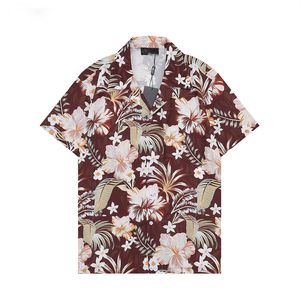 Designer Shirt Heren Button Up Print Bowling Shirt Hawaii Bloemen Casual Shirts Mannen Slim Fit Korte Mouw Jurk Hawaiiaans T-shirt M-3XL UG3