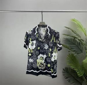 Designer Shirt Heren Button Up Print Bowling Shirt Hawaii Bloemen Casual Shirts Mannen Slim Fit Korte Mouw Jurk Hawaiiaans T-shirt M-3XL RQREW1