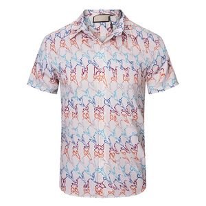 Designer Shirt Mens Button Up Shirts Lettre chemise de bowling Hawaii Floral Casual Shirts Hommes Slim Fit Robe à manches courtes T-shirt hawaïen m-3xl