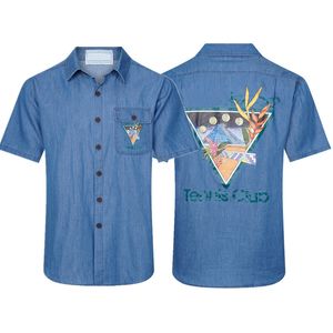 Designer shirt heren knoop omhoog shirts print bowling shirt hawaii bloemen casual shirts mannen slanke fit korte mouw jurk Hawaiian top