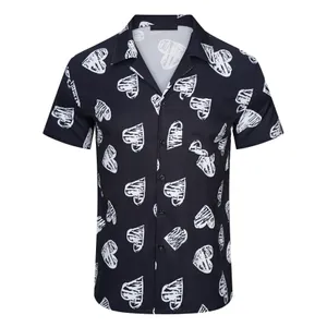 Designer Shirt Mens Button Up Shirts imprimer chemise de bowling Floral Casual Shirts Hommes Slim Fit Robe à manches courtes t-shirt hawaïen D02