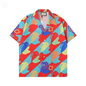 Designer Shirt Mens Button Up Shirts imprimer chemise de bowling Hawaii Floral Casual Shirts Hommes Slim Fit Robe à manches courtes T-shirt hawaïen M-3XL UG6