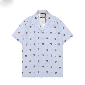 Camisa de diseñador Camisas abotonadas para hombre Camisa de bolos estampada Hawaii Floral Camisas casuales Hombres Slim Fit Vestido de manga corta Camiseta hawaiana M-3XL U11