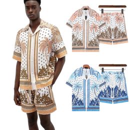 Designer shirt heren shorts en t-shirt set heren set mode kokos palm printing designer t-shirt casual shirt met korte mouwen shirt