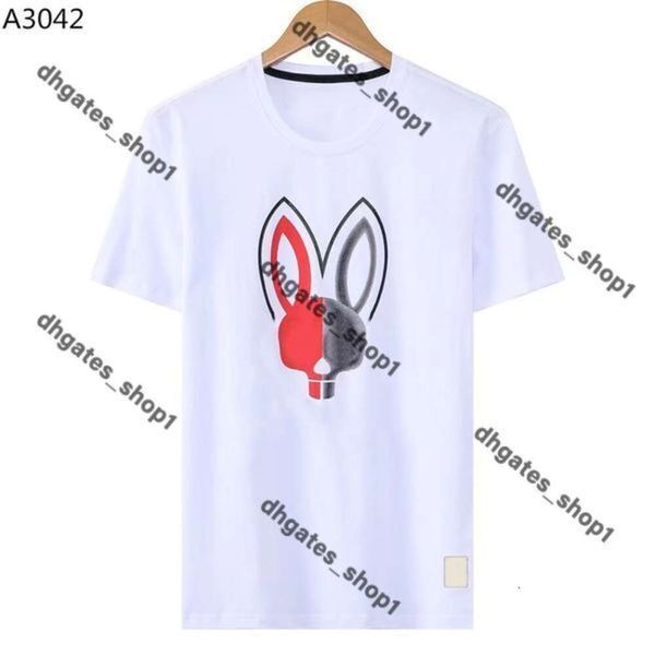 Chemise de créateur Polo imprimé lapin décontracté Psyco lapin psychologique Pyscho lapin Physco Bunny T-shirt mode t-shirts coton à manches courtes Physcho Bunny chemises 681