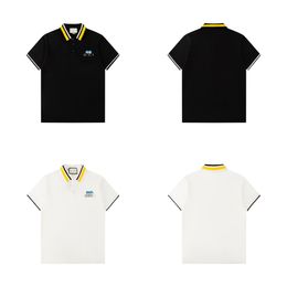 Chemise de créateurs pour hommes Summer Polo Cartoon Broidered Pure Cotton Tshirt Fashionable
