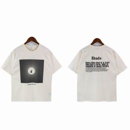 Camisas de diseñador Verano para hombre Camisetas para mujer Rhudes Hombres tops Carta polos Bordado camisetas Ropa Camiseta de manga corta Camisetas grandes