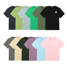 Camisas de diseñador Camiseta Hombres para mujer Insignia bordada de algodón de algodón de manga corta para el cuello redondo para patinetas