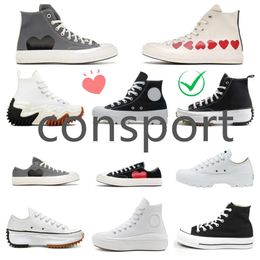 Designer Shoe Conversity 1970s Heren Dames Casual canvas schoenen Sneakers Classic Big Eyes Red Heart Form Platform Naam Star Sneaker Chuck Chucks EUR 35-44