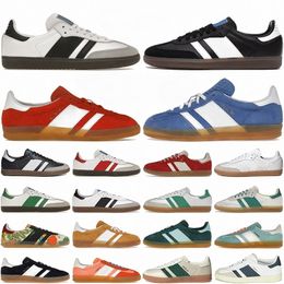 Zapato de diseñador Gazelle Zapatos casuales Zapatillas de deporte Resplandor Pulso Menta Rosa Núcleo Negro Blanco Solar Super Pop Amarillo Hombres Mujeres Deportes Sambaes Campus 36-45 Azul Amarillo