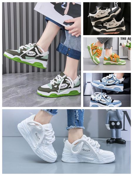 Designer Shoe Lace Up Fashion Platform Sneakers Noir Blanc Bleu Clair Hommes Femmes Chaussures Casual GAI Taille 35-45 Chaussures Plate-forme UNISEXE Livraison gratuite