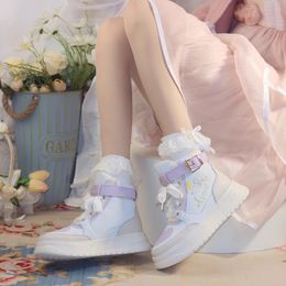 Chaussure de créateur Rainbow Sugar Original Authentic Lolita Gaobang Sports Chaussures Lo Run mignon Spring polyvalent épaisse augmentation de hauteur