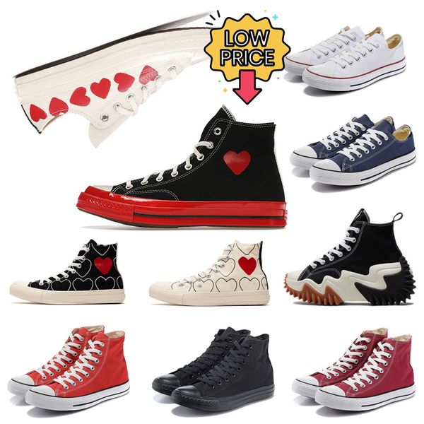 Zapatos de diseñador Zapatos casuales clásicos de la década de 1970 Mans Star Chuck 70 1970 Todas las zapatillas de deporte Plataforma Stras Zapato Nombre conjunto Zapatillas de lona para hombre