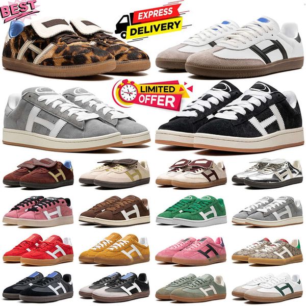 Chaussures de créateurs 2024 hommes femmes chaussures décontractées sambaba baskets Pays Galles Bonner Leopard Pony noir blanc gum gris gazzelle mens Womens Outdoor Sports Trainers L3SO