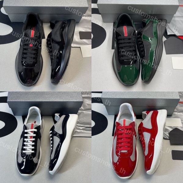 Zapatos de diseñador Copa América Hombres Zapatillas de deporte Zapatillas de deporte de goma Zapatos de cuero Zapatillas de deporte de malla de nylon Zapato con cordones Moda Corredor al aire libre Entrenador para hombre