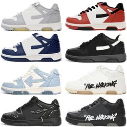 Chaussures de créateurs Baskets Arrow Out of Office pour entraîneur de marche OOO Hommes Femmes Semelle en caoutchouc Low-Tops Offes Noir Blanc Cuir Bleu Clair Cuir Verni Stitch Tennis