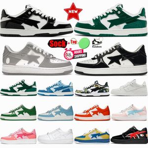 Chaussures de créateurs Babesta Bapsta 2024 Sta Sk8 Noir Blanc Cuir Verni Suède Casual Work Out Baskets pour hommes femmes luxe BP formateurs