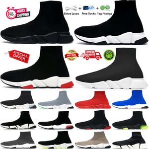 Chaussures de créateurs Balencaigaitiess Sock Shoes Triple-S Graffiti Blanc Noir Rouge Beige Rose Semelle Transparente Chaussettes Jaune Fluo Baskets Speed Runner Baskets à Plateforme Plate