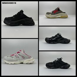 chaussures de marque balenicaga piste femmes hommes demi-pantoufles décontractées paris 3XL chaussures de sport Muller 2 3 10 génération chaussures pour hommes respirants noir blanc Ye Dde baskets 36-46