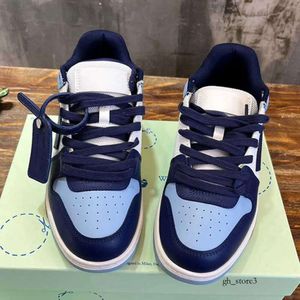 Chaussures de créateurs Blue Vintage Arrowhead Chaussures off Homme pour hommes Sneakers Brand Arrowhead Womens Low Top Contrôle Couche de veau en cuir supérieur Sole Sole Boîte d'origine 503