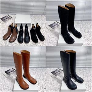 Chaussures de créateurs Campo Chelsea Bottines au genou Mode Femmes Bottes à plateforme de luxe en cuir de veau en daim Botte d'équitation Taille 35-40