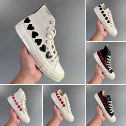 Designer schoenen canvas schoenen high-top jaren 70 cdg play grote ogen dames platformschoenen dikke bodem klassieke lage heren triple zwart rood comfort casual schoenen