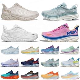 Chaussures de créateurs chaussures décontractées Clifton Classic Running Shoes Top Womens Mens Bondi Athletic Hokah Hokahs Absorbing Road Fashion Mens Top Women Chaussures Sneakers Taille 36-47