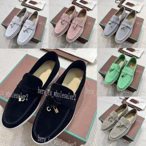 Designer schoenen Casual schoenen LP Dress Shoes Man Tasman Flat Heel Classic Loafers Low Top Luxury Suede Designer Shoe Mocassin Slip On Career Shoe