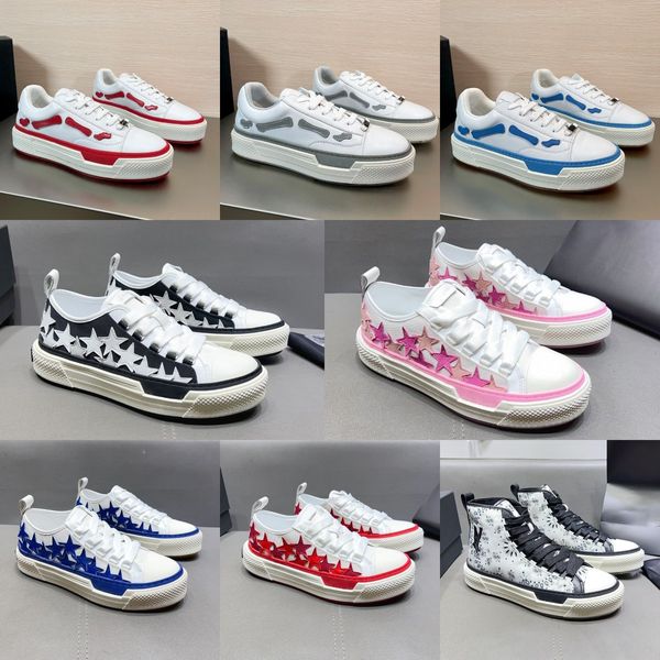 Stars Court Baskets Designer Trainer Chaussures Casual Hommes Chaussures Skel Top Low Baskets AMI Chaussures Hommes Toile Chaussures Noir Gris Blanc À Lacets Plate-Forme Chaussures