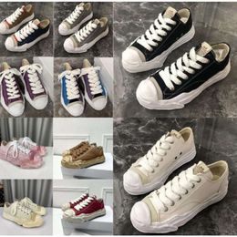 Zapatos de diseñador Zapatos casuales Nuevos zapatos de lona de lujo MMY zapatos para mujer zapatillas de deporte de encaje blanco negro rosa marrón nuevo MMY Mason Mihara Yasuhiro cordón marco tamaño 35-45