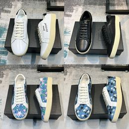 Designer Schoenen Court Klassieke Heren Sneakers Geborduurd Logo Handtekening Lage Lederen Trainers Met Doos 38-46