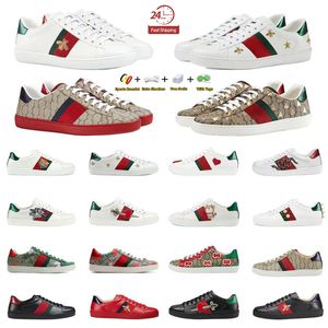 Chaussures de créateurs Baskets plates Chaussures décontractées Bee Ace Baskets basses Hommes Femmes Chaussures de haute qualité Tigre brodé Noir Blanc Vert Rayures Jogging Chaussure de marche