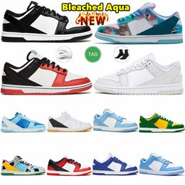 Chaussures de designer pour hommes femmes panda duncks baskets bas noir blanc brouillard gris grand taille 36-47 US 13 man manom shoe duncks futura laboratoire blanchied aqua