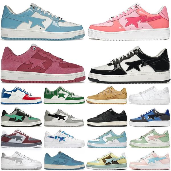 Chaussures De Designer Pour Hommes Femmes Sta Baskets De Plein Air En Cuir Verni Noir Blanc Requin Sax Bleu Orange ABC Camo Vert Blanc Appartements Jogging Marche Designer Sneaker Y3