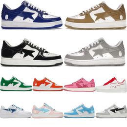 Chaussures de créateurs pour hommes femmes Star noir blanc requin cuir verni gris clair violet rouge vert luxe design Sneaker plate-forme de chaussures jaune formateurs