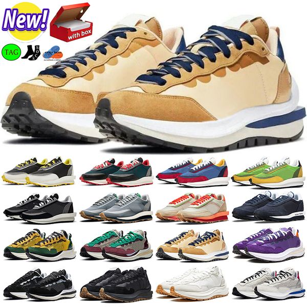 chaussures de marque jeu royal waffle shoe mens womens running sneaker sakai light smoke gris bleu noir gomme vert gusto blanc nylon fragment racer bleu ldwaffle