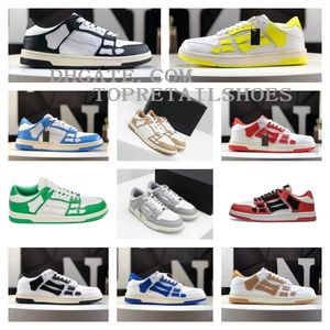 Chaussures de créateurs Sneaker en cuir véritable Amoureux de la mode de luxe Bones Low Cut Lace Up Noir Gris Baskets Plates Trail Run Shoe Run Sneaker sur Run Shoe