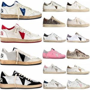 Chaussures de créateurs Golden Sneaker Women Super Star Brand New Relexe Italie Sequin Classic White Do Old Dirty Casual Flat Shoe Lace Up Woman Man Man