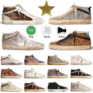 Designer schoenen Golden Sneakers Mid Goose's Dames Dirty Super Star Flat Black Wit Pink Green Ball Star Trainers Heren Heels Heels Superstar Shoe Des Chaussures EUR 46