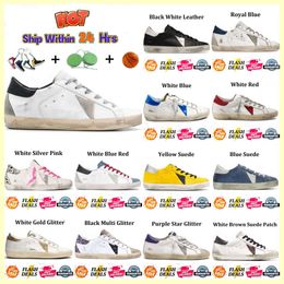 Chaussures de créateurs Golden Femmes Super Star Brand Men Nouvelle version Italie Sneakers Sequin Classic White Do Old Dirty Casual Shoe Lace Up Woman Man Man