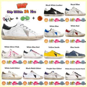 Zapatos de diseñador Golden Women Super Star Brand Hombres Nuevo lanzamiento Italia Zapatillas de deporte Lentejuelas Clásico Blanco Do Old Dirty Casual Shoe Lace Up Mujer Hombre