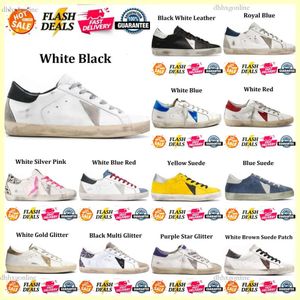 Zapatos de diseño Golden Women Super Star Men Nuevo lanzamiento Italia Sneakers Sequin Classic White Do Old Dirty Casual Shoe Lace Up Womans Mans