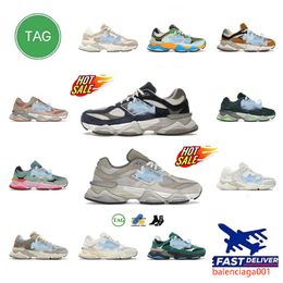 Designer schoenen groene hardloopschoenen mannen vrouwen 9060s drievoudige zwarte bakstenen houten zee zout witte paddenstoel regen wolk grijs blauw nevel 2002r 550 530 heren trainers sneakers