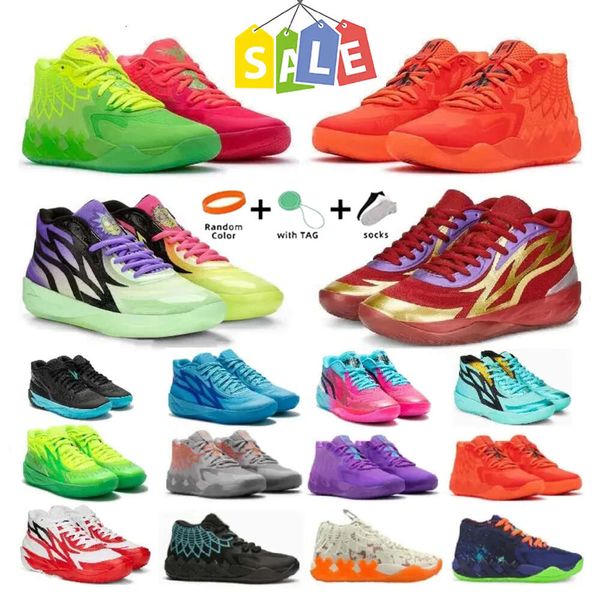 Chaussures de créateurs lamelo 2024 Ball mb01 2.0 Chaussures de basket-ball Rick et Morty mb01 Queen City Noir Lumière du soir Rouge Blanc Vert Rare chaussures de basket-ball pour hommes et femmes