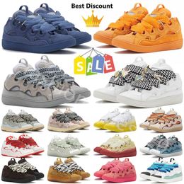 Chaussures designer Lavines Mesh Woven Lace-Up Style Extraordinaire Sneaker Nappa Men Femme Trainers Classic Shoe Calfskin Rubber RuboSed Le cuir en cuir Sneakers