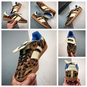 2024 Luipaardprint Wales Bonner Designer Men Women Shoes Platform Vintage Trainer Sneakers Non-Slip Outsole Classic Casual Fashionable Size 36-45