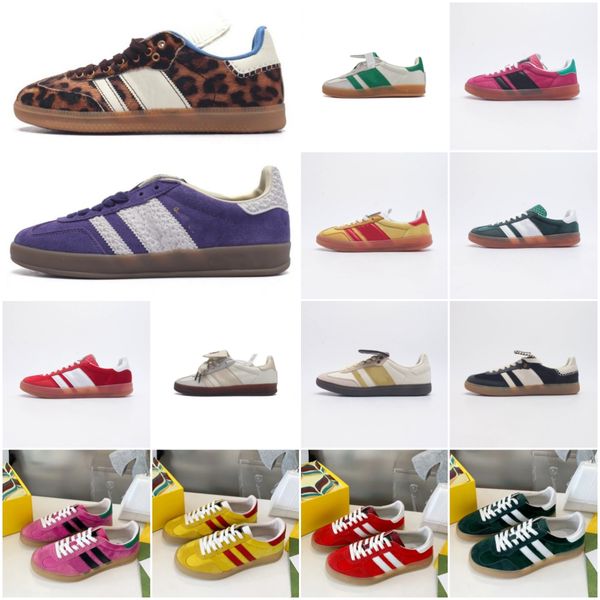 Zapatos de diseño Estampado de leopardo Sammbait Bonner Vintage Puff Trainer Zapatillas de deporte Nuevo Color Regreso a los antiguos Campus de moda 00s Hombres Mujeres Zapatos casuales de marca compartida