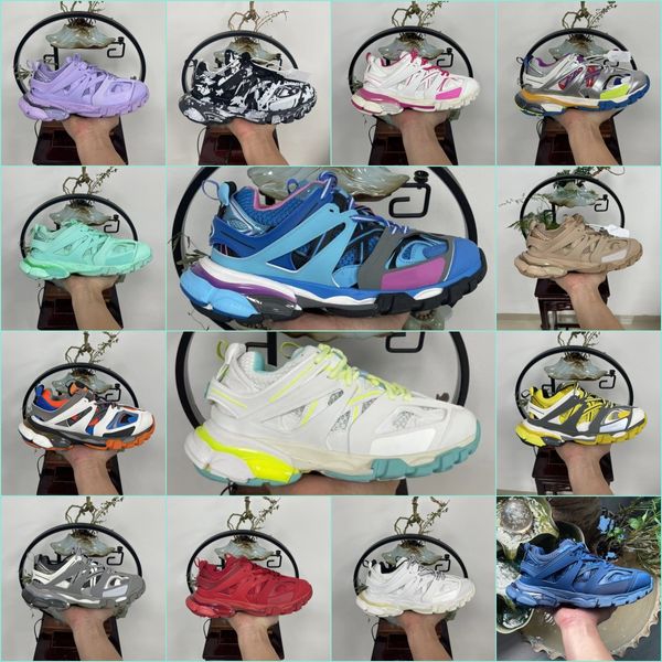 Zapatos de diseño Zapatillas de deporte Ballencaigalie's 3.0 de lujo Zapatos casuales Paris 3.0s Zapatillas de deporte de moda Fondo de cristal Hombres Mujeres Moda Zapato que aumenta la altura