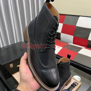 Designer schoenen luxe herenmode vrijetijdsschoenen Echt leer ronde top retro business casual werklaarzen Martin laarzen driepunts enkellaarzen